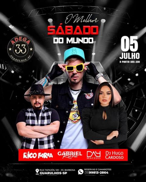 Gabriel Rocha, Rico Farra e Day Macedo