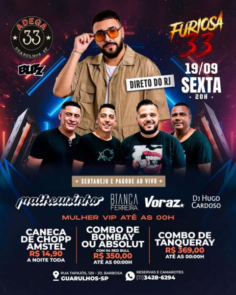 Matheuzinho, Bianca Ferreira, Voraz e Dj Hugo Cardoso