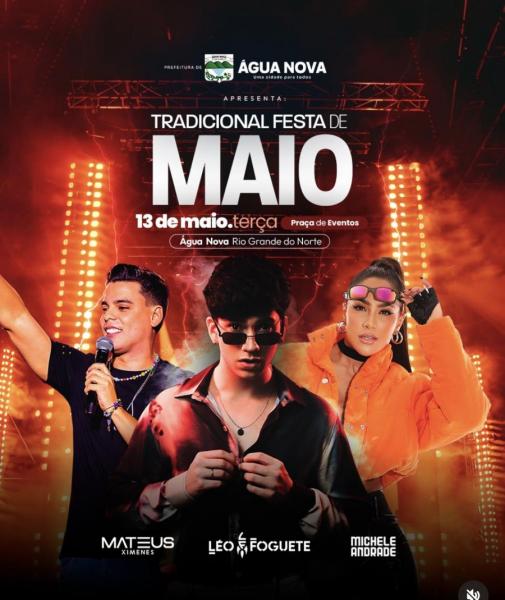 Mateus Ximenes, Léo Foguete e Michele Andrade - Festa de Maio