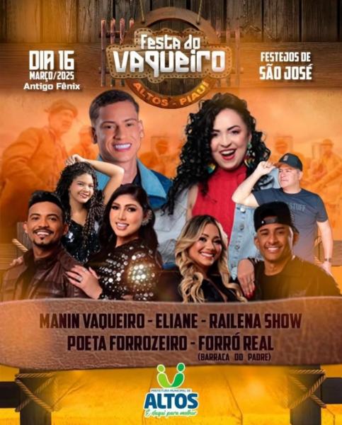 Manim Vaqueiro, Eliane, Railena Show, Poeta Forrozeiro e Forró Real - Festa do Vaqueiro