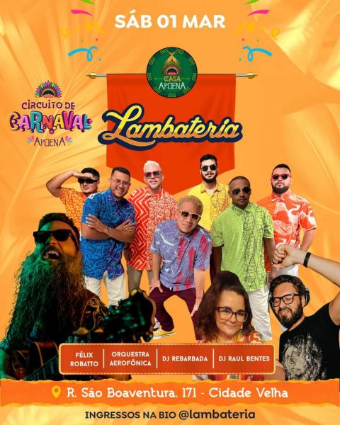 Félix Robatto, Orquestra Aerofônia, Dj Rebarbada e Dj Raul Bentes - Lambateria