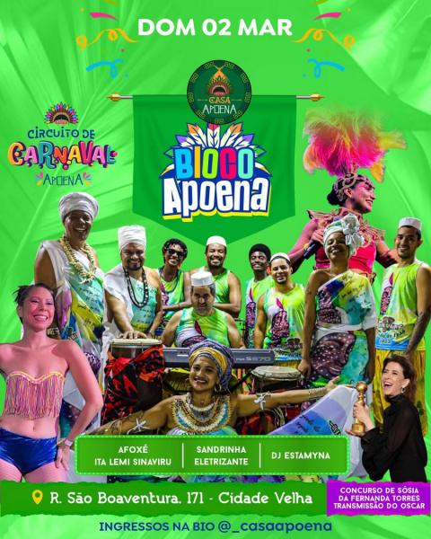 Afoxé Ita Lemi Sinaviru, Sandrinha Eletrizante e Dj Estamyna - Bloco Apoena
