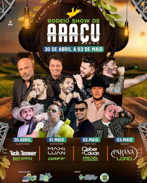 Cleber & Cauan e Mikael Cardoso - Rodeio Show de Araçu 2025