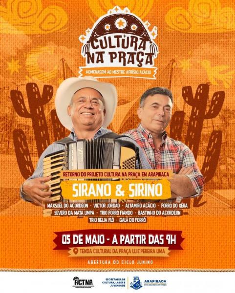 Sirano & Sirino, Maxsuel do Acortdeon, Victor Jordão, Altamiro Acácio, Forró do Xera, Severo da Mata Limpa, Galã do Forró e Bastinho do Acordeon - Cultura na Praça