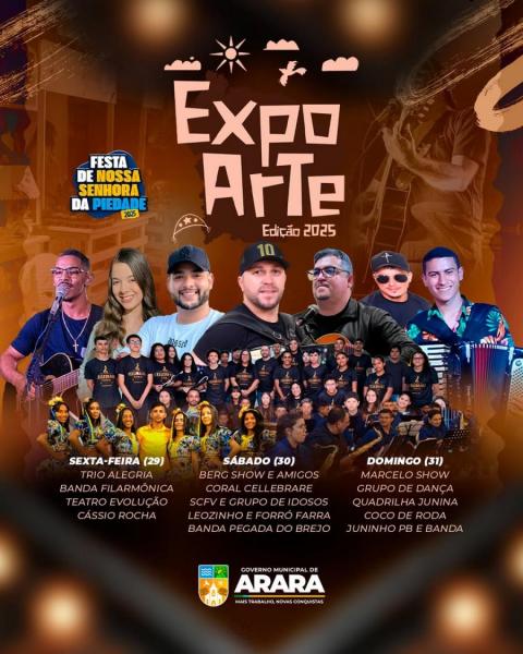Berg Show, Soral Cellebrare, Leozinho & Forró Farra e Pegada do Brejo - Expo Arte 2025