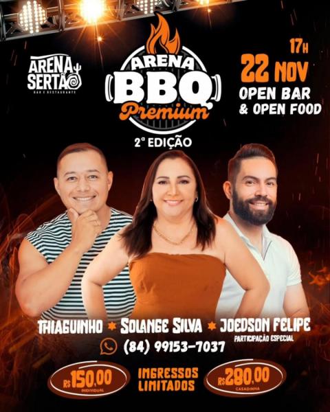 Thiaguinho, Solange Silva e Joedson Felipe - Arena BBQ Premium