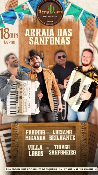 Fabinho Miranda, Luciano Brilhante, Villa Lobos e Thiago Sanfoneiro - Arraiá das Sanfonas