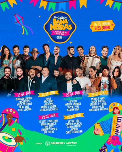 Programação do São João de Bananeiras 2025