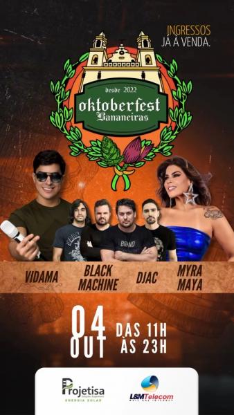 Black Machine, Myra Maya, Vidama e Dj AC - 4° Oktoberfest Bananeiras 2025