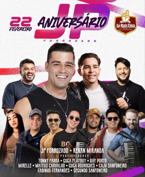 JP Forrozado, Renan Miranda, Tonny Farra, Guga Playboy, Ray Porto, Mirele e Segundo Sanfoneiro - Aniversário JP Forrozado