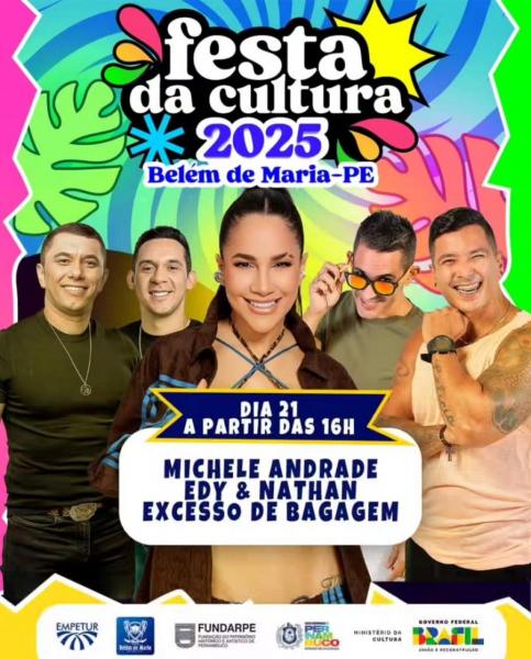 Michele Andrade, Edy & Nathan e Excesso de Bagagem - Festa da Cultura 2025