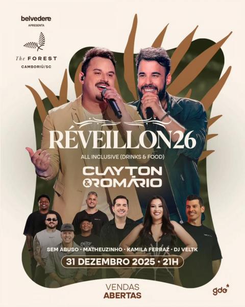 Clayton & Romário, Sem Abuso, Matheuzinho, Kamila Ferraz e Dj Veltk - Réveillon 26