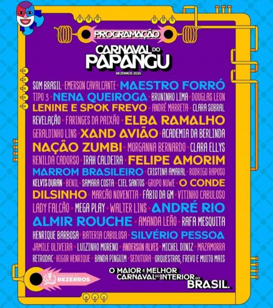 Geraldinho Lins, Elba Ramalho, André Rio, Almir rouche, Henrique Barbosa e Lenine & Spok Frevo - Carnval de Bezerros 2025