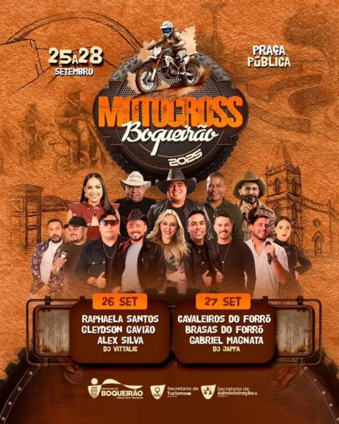 Raphaela Santos, Gleydson Gavião e Alex Silva - Motocross Boqueirão 2025