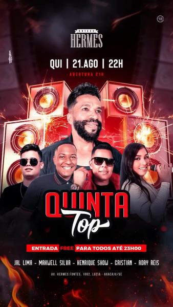 Jal Lima, Maxwell Silva, Henrique Show, Cristian e Adry Reis - Quinta Top