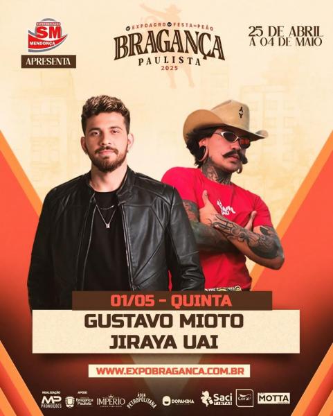Gustavo Mioto e Jiraya Uai - Expobragança 2025