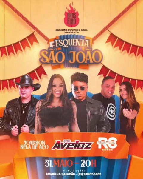 Banda Aveloz, Joadson Sela de Aço e Rubinho Novaes & Carla Moura - Esquenta São João