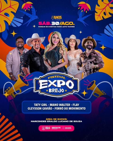 Taty Girl, Mano Walter, Flay, Gleydson Gavião e Forró do Movimento - Expo Brejo 2025