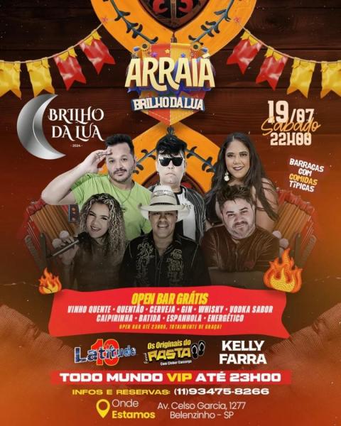 Latitude 10, Os Originais do Rasta e Kelly Farra - Arraiá Brilho da Lua 2025