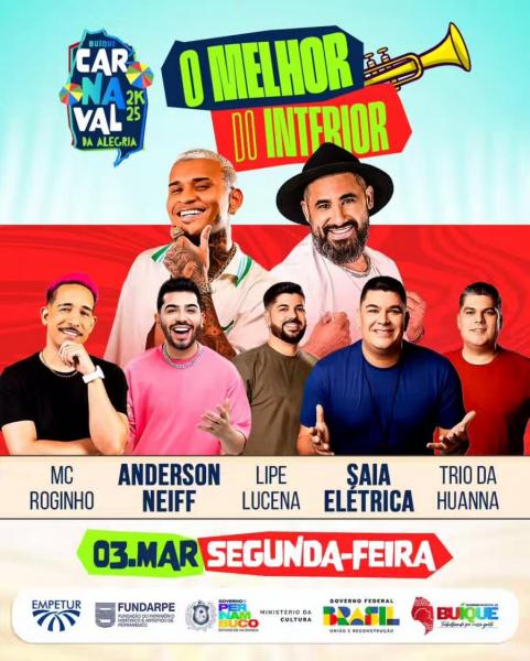Anderson Neiff, Mc Roginho, Lipe Lucena, Saia Elétrica e Trio da Huanna