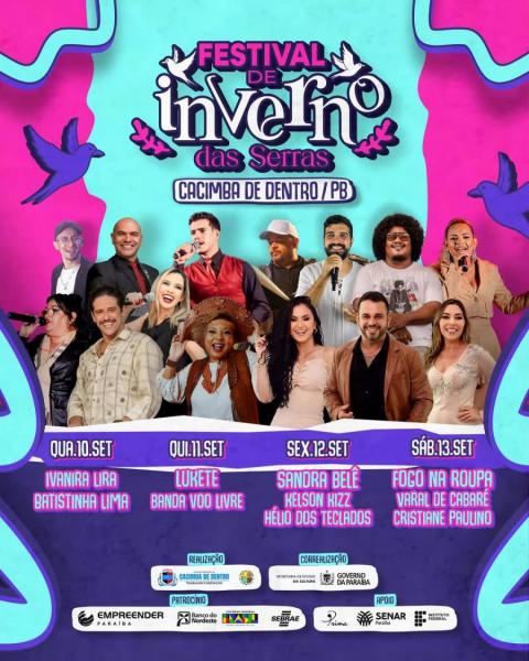 Fogo na Roupa, Varal de Cabaré e Cristiane Paulino - Festival de Inverno das Serras 2025