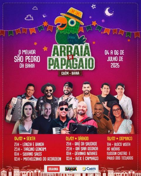 Baú da Saudade, Raí Saia Rodada, Devinho Novaes e Alex & Camargo - Arraiá do Papagaio 2025