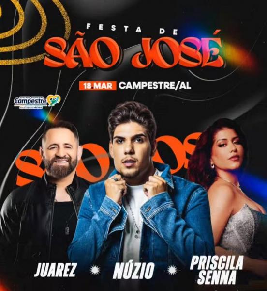 Núzio Medeiros, Juarez e Priscila Senna - Festa de São José