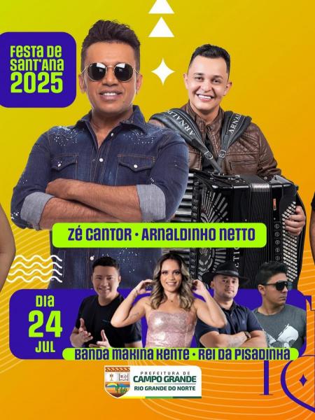 Zé Cantor, Arnaldinho Netto, Banda Makina Kente e Rei da Pisadinha - Festa de Santana 2025