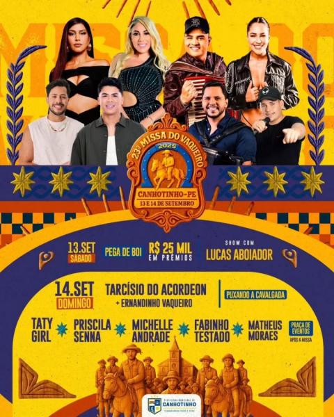 Tarcísio do Acordeon, Taty Girl, Priscila Senna, Michele Andrade, Fabinho Testado e MAtheus Moraes - 23ª Missa do Vaqueiro 2025