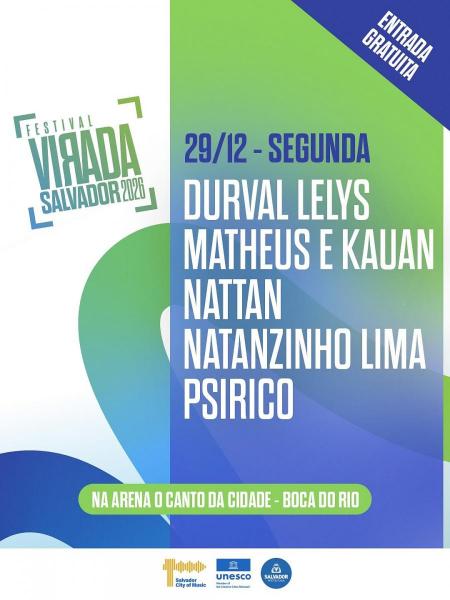 Durval Lelys, Matheus & Kauan, Nattan, Natanzinho Lima e Psirico - Festival Virada Salvador 2026
