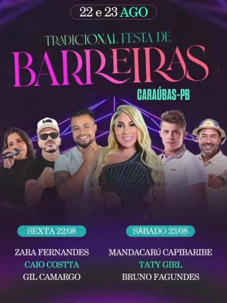 Mandacaru Capibaribe, Taty Girl e Bruno Fagundes - Festa de Barreiras
