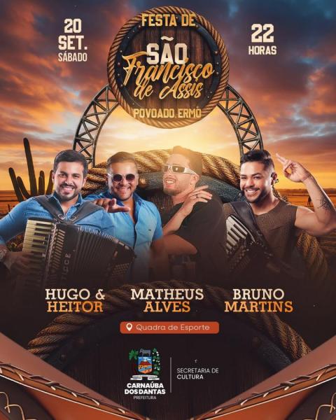 Matheus Alves, Hugo & Heitor e Bruno Martins - Festa de São Francisco de Assis