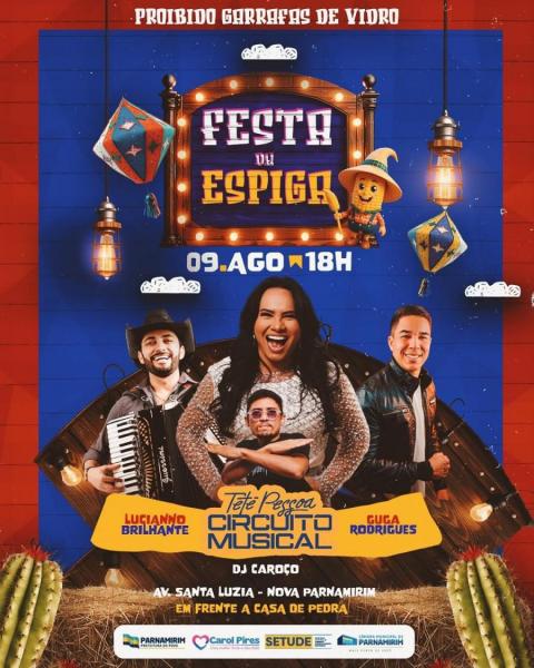Tetê Pessoa & Circuito Musical, Lucianno Brilhante e Guga Rodrigues - Festa da Espiga 2025