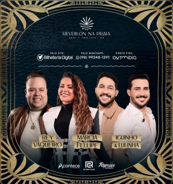 Márcia Fellipe, Rey Vaqueiro e Iguinho & Lulinha - Réveillon na Praia 2026
