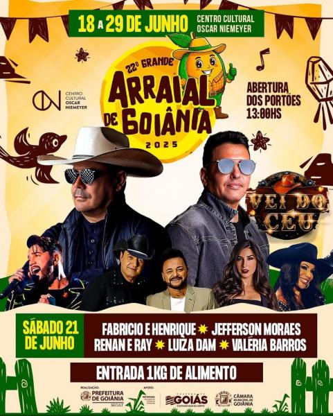 Fabrício & Henrique, Jefferson Moraes, Renan & Ray, Luiza Dam e VAléria Barros - 22º Arraial de Goiânia 2025