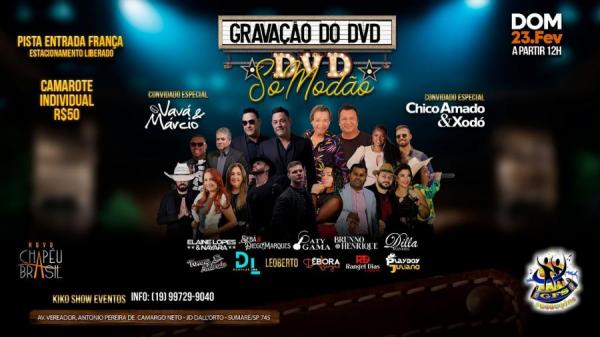 Vavá & Márcio, Chico Amado & Xodó, Elaine Lopes & Nayara, Sebá & Diego MArques, Bruno & hnerique, Dilla Mendes, Leoberto, Débora Borges e Rangel Dias - DVD Só Modão