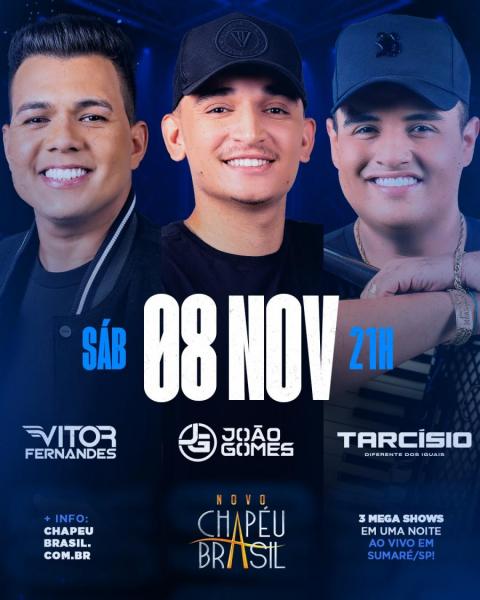 Vitor Fernandes, João Gomes e Tarcísio do Acordeon