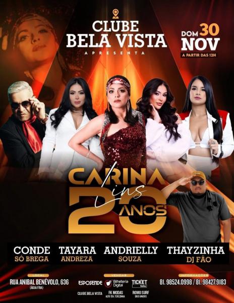 Carina Lins, Conde Só Brega, Tayara Andreza, Andrielly Souza e Thayzinha Dj Fão