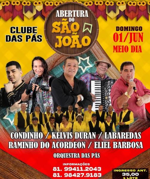 Condinho, Kelvis Duran, Labaredas, Raminho do Acordeon e Eliel Barbosa - Abertura do São João