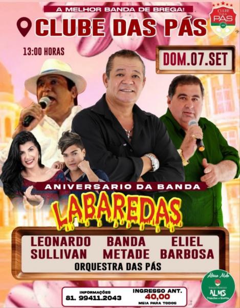 Banda Labaredas, Leonardo Sullivan, Banda Metade e Eliel Barbosa - Aniversário da Banda Labaredas