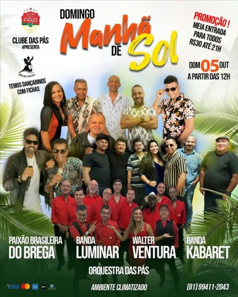 Paixão Brasileira do Brega, Banda Luminar, Walter Ventura e Banda Kabaret - Manhã de Sol