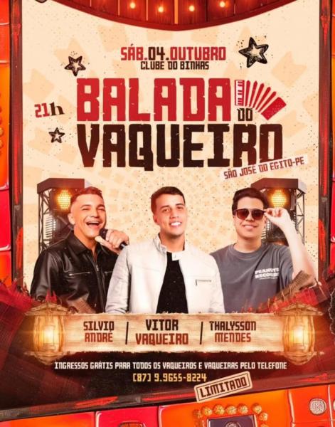 Vitor Vaqueiro,Silvio André e Thalyssom Mendes - Balada do Vaqueiro