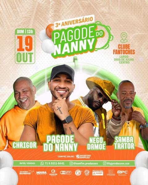 Chrigor, Pagode do Nanny, Nego Damoé e Samba Trator - 3º Pagode do Nanny