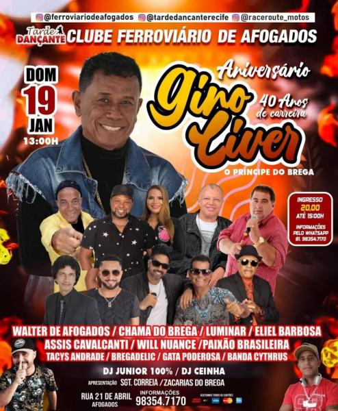 Gino Liver, Walter de Afogados, Chama do Brega, Luminar, Eliel Barbosa, Assis Cavalcanti, Will Nuance e Paixão Brasileira