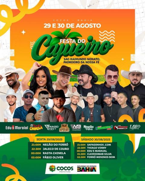 Negão do Forró, Jaleco de Couro, Rasta Chinela e Fábio Oliver - Festa do Cajueiro 2025