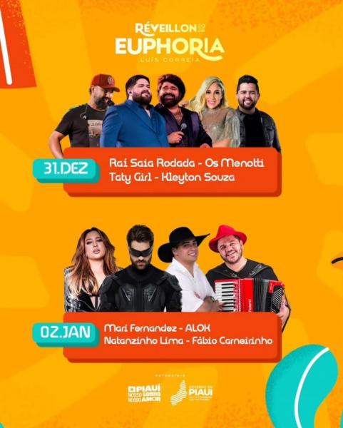 Raí Saia Rodada, Os Menotti, Taty Girl e Kleyton Souza - Réveillon Euphoria 2026