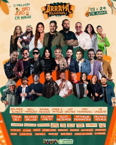Jorge & Mateus, Matheus Fernandes e Tayna Gyz - Arraiá do Berimbau 2025