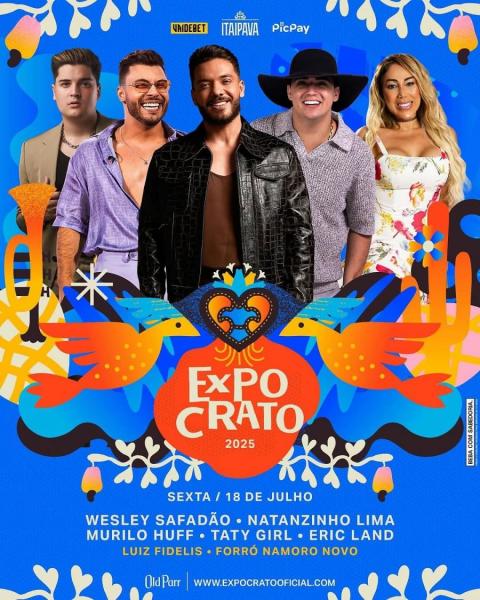 Wesley Safadão, Natanzinho Lima, Murilo Huff, Taty Girl e Eric Land - Expo Crato 2025