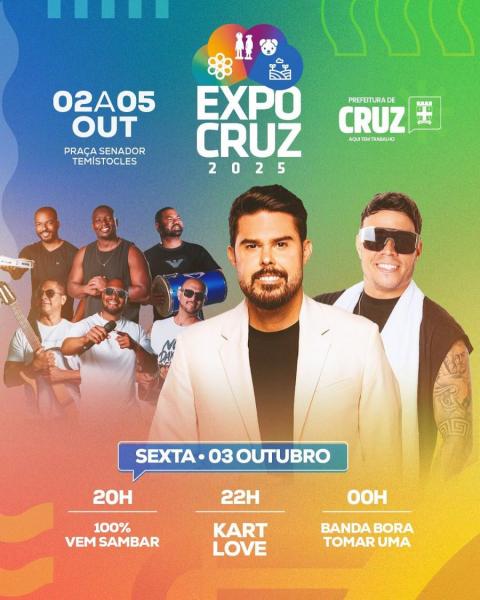 100% Vem Sambar, Kart Love e Banda Bora Tomar Uma - Expo Cruz 2025