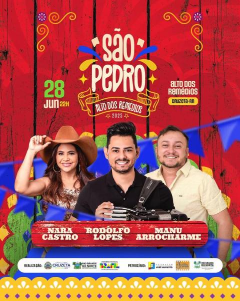 Nara Castro, Rodolfo Lopes e Manu Arrocharme - São Pedro